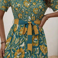 Boho Floral Midi Dress | Vintage Button-Down Summer Dress
