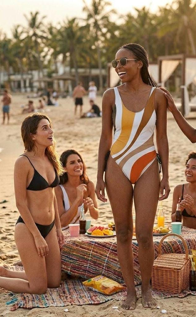 Retro Sculpting One-Piece Swimsuit | Tummy Control Resort Swimwear
