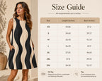 Minimalist Wave A-Line Midi Dress | Black Beige Pocket Occasion Dress