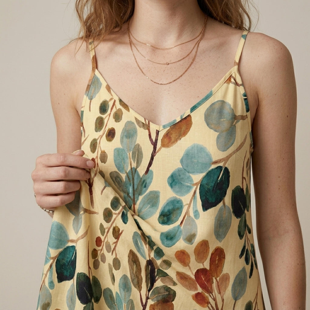 Floral Sling Maxi Dress | Sleeveless Boho Vacation Dress