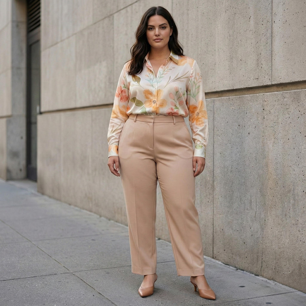 Watercolor Floral Button-Down Blouse | Soft Artistic Spring Top