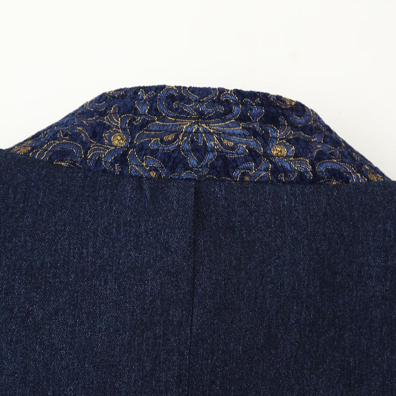 Women's relaxed denim-effect kimono-style jacket