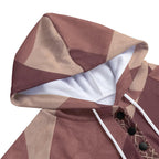 Burgundy Geometric Hoodie | Quiet Luxury Artwear Pullover