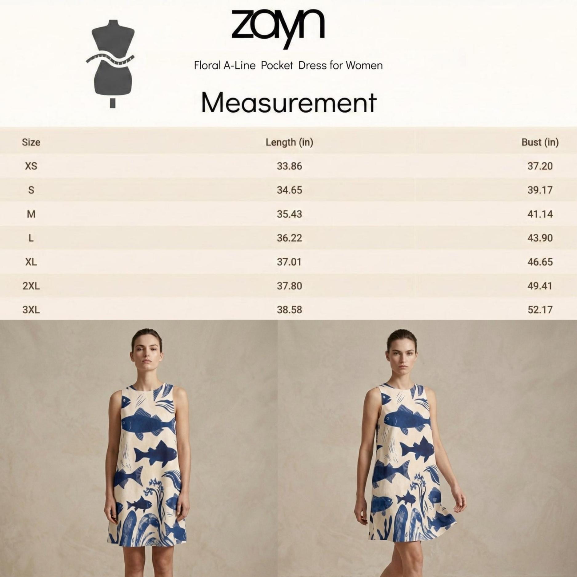Custom A-Line Mini Dress | Personalized Print Summer Dress