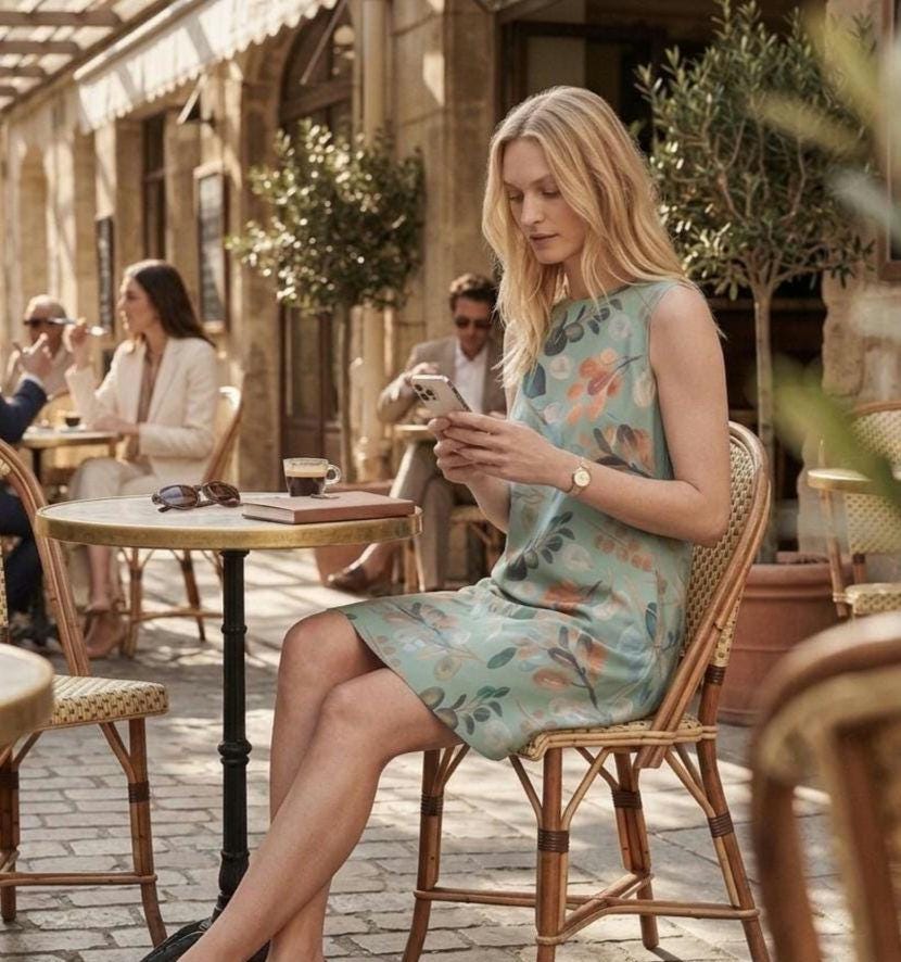 Sage Green Botanical A-Line Mini Dress | Watercolor Leaf Pocket Dress