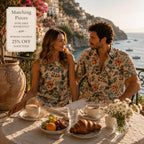 Men’s Botanical Watercolor Shirt | Coastal Summer Button-Up