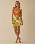 Retro Daisy Cami Mini Dress | 70s Floral Resort Sundress