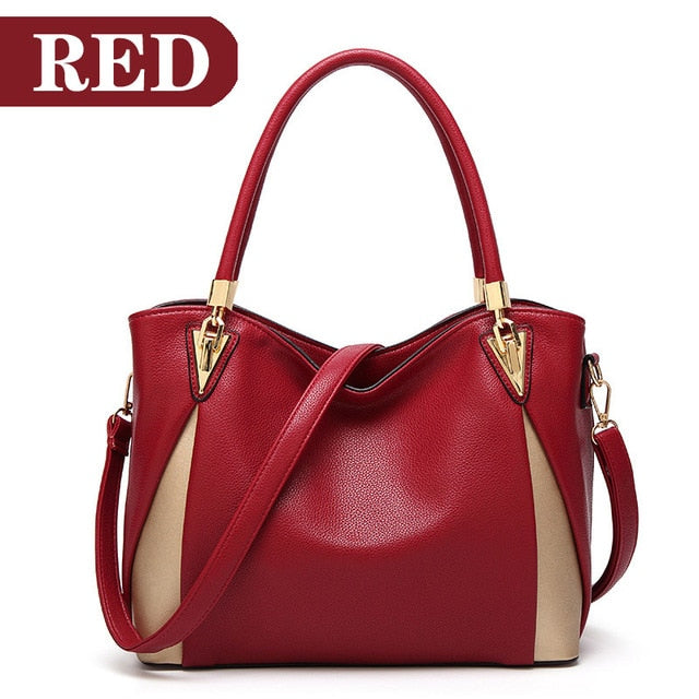Women's PU zipper shoulder bag, approximately 31 × 13 × 25 cm