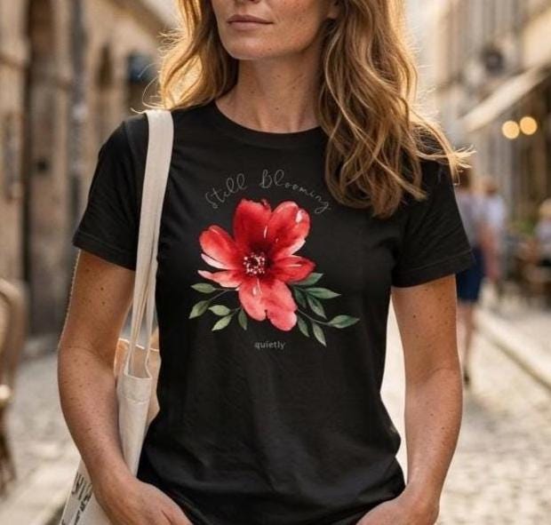 Still Blooming Botanical T-Shirt | 100% Cotton Flower Graphic Tee