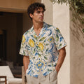 Men’s Lemon Cotton Poplin Shirt | Amalfi Resort Button-Up