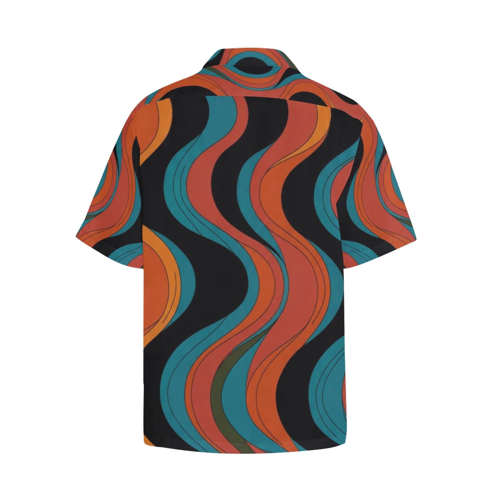 Men’s Retro Wave Hawaiian Shirt | 70s Resort Button-Up