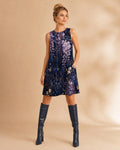 Wisteria Floral A-Line Dress | Romantic Garden Party Pocket Dress