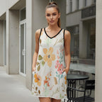 Floral Pocket Sundress | Sleeveless V-Neck Watercolor Mini Dress