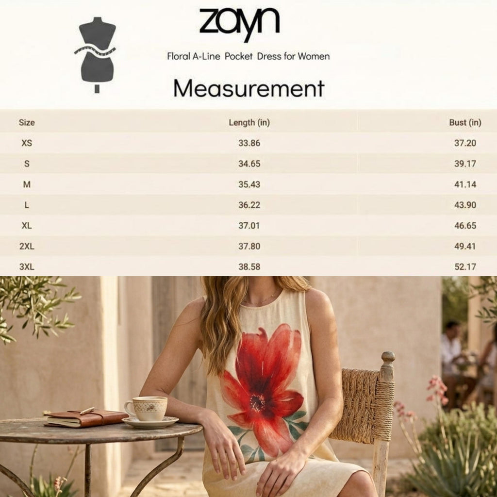 Floral A-Line Pocket Dress | Loose Summer Vacation Dress