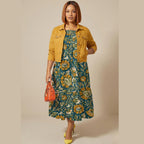 Boho Floral Midi Dress | Relaxed Vintage Summer Dress