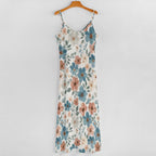 Boho Floral Sleeveless Maxi Dress | Flowy Resort Vacation Dress