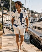 Men’s Whale Shark Cotton Resort Shirt | Coastal Ocean Button-Up