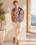 Men’s Lemon Camp Collar Shirt | Mediterranean Resort Wear