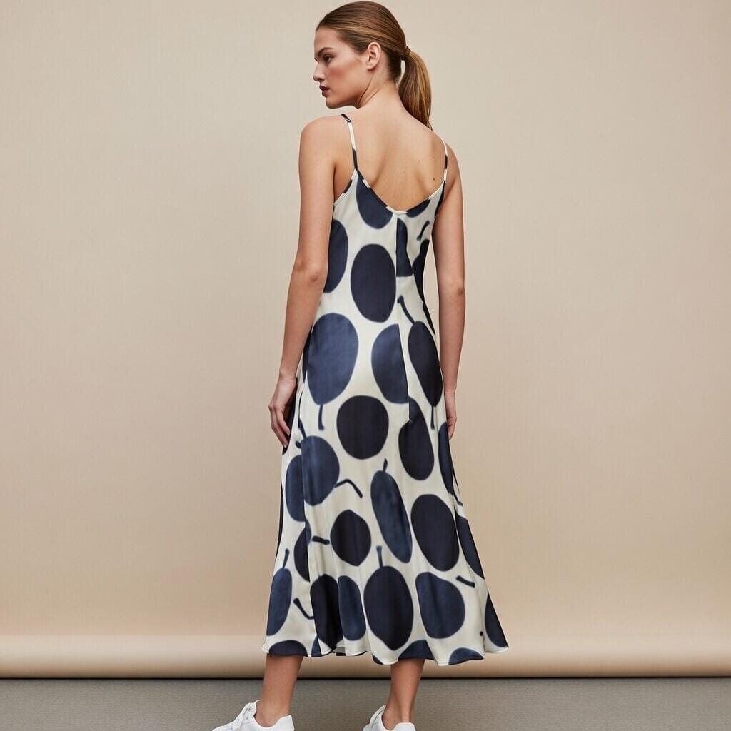 Olive Print Maxi Dress | Mediterranean Boho Resort Dress