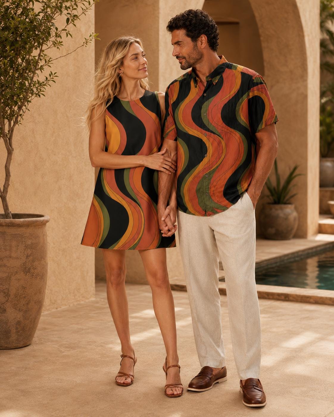 Retro Wave A-Line Mini Dress