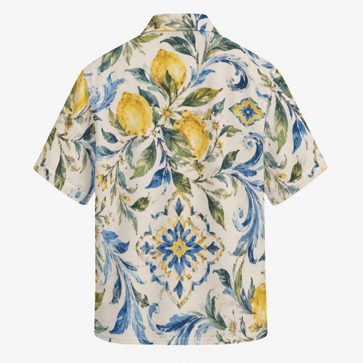 Men’s Lemon Cotton Poplin Shirt | Amalfi Resort Button-Up