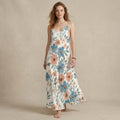 Boho Floral Sleeveless Maxi Dress | Flowy Resort Vacation Dress