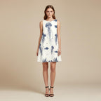 Indigo Jellyfish A-Line Dress | Coastal Marine Pocket Dress