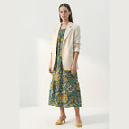 Boho Floral Midi Dress | Relaxed Vintage Summer Dress