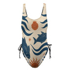 Nautical Fish One-Piece Swimsuit | Mediterranean Coastal Swimwear