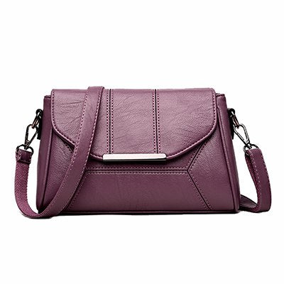 Women's soft PU crossbody shoulder bag, 26 × 8 × 17 cm