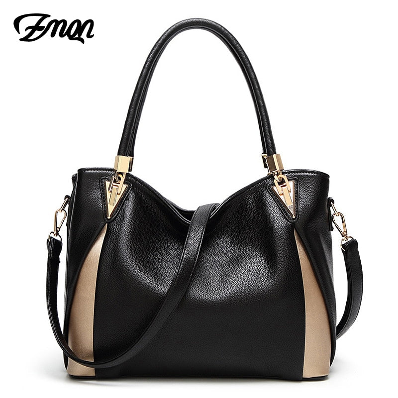 Women's PU zipper shoulder bag, approximately 31 × 13 × 25 cm