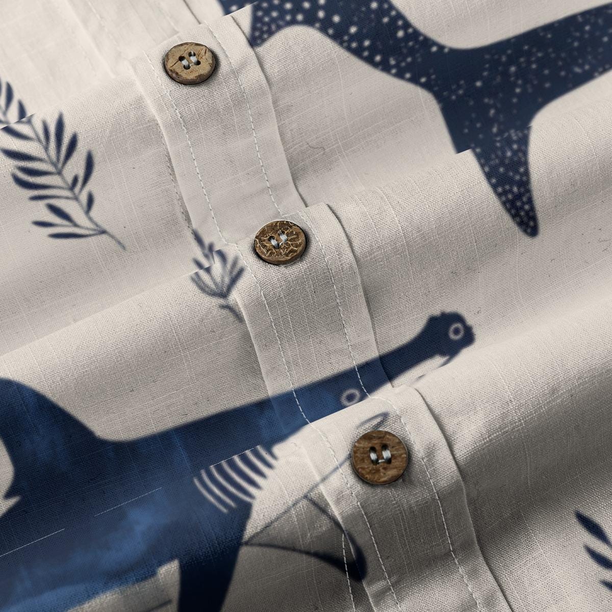 Men’s Whale Shark Cotton Resort Shirt | Coastal Ocean Button-Up