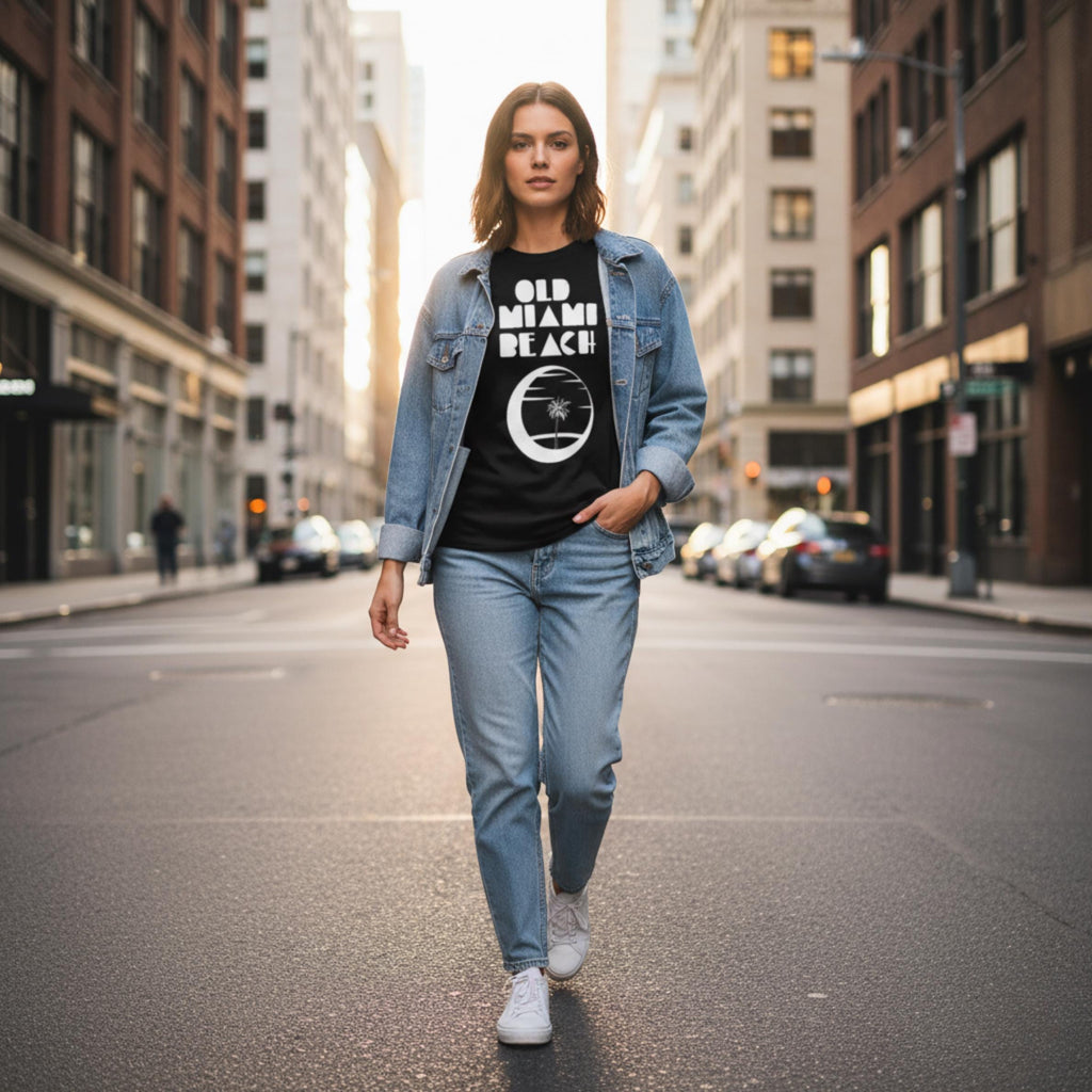 Vintage Miami Beach Long Sleeve Tee | 70s Coastal Streetwear