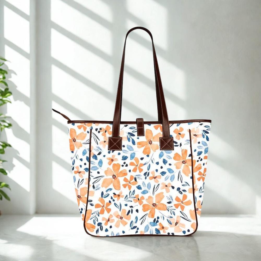 Boho Floral Tote Bag | Water-Resistant Summer Shoulder Bag