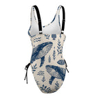 Whale Print One-Piece Swimsuit | Coastal Ocean Swimwear