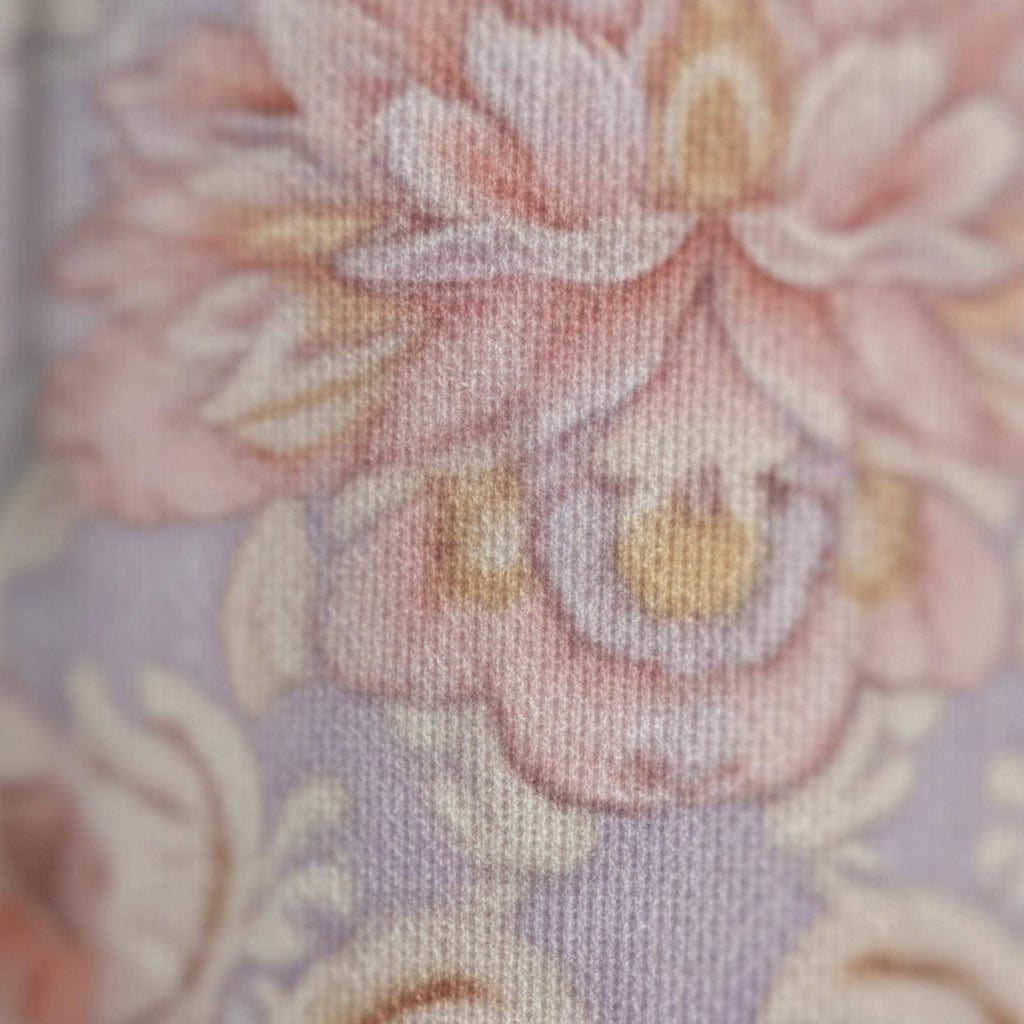 Pastel Baroque Floral Midi Dress | Romantic Garden Party Dress