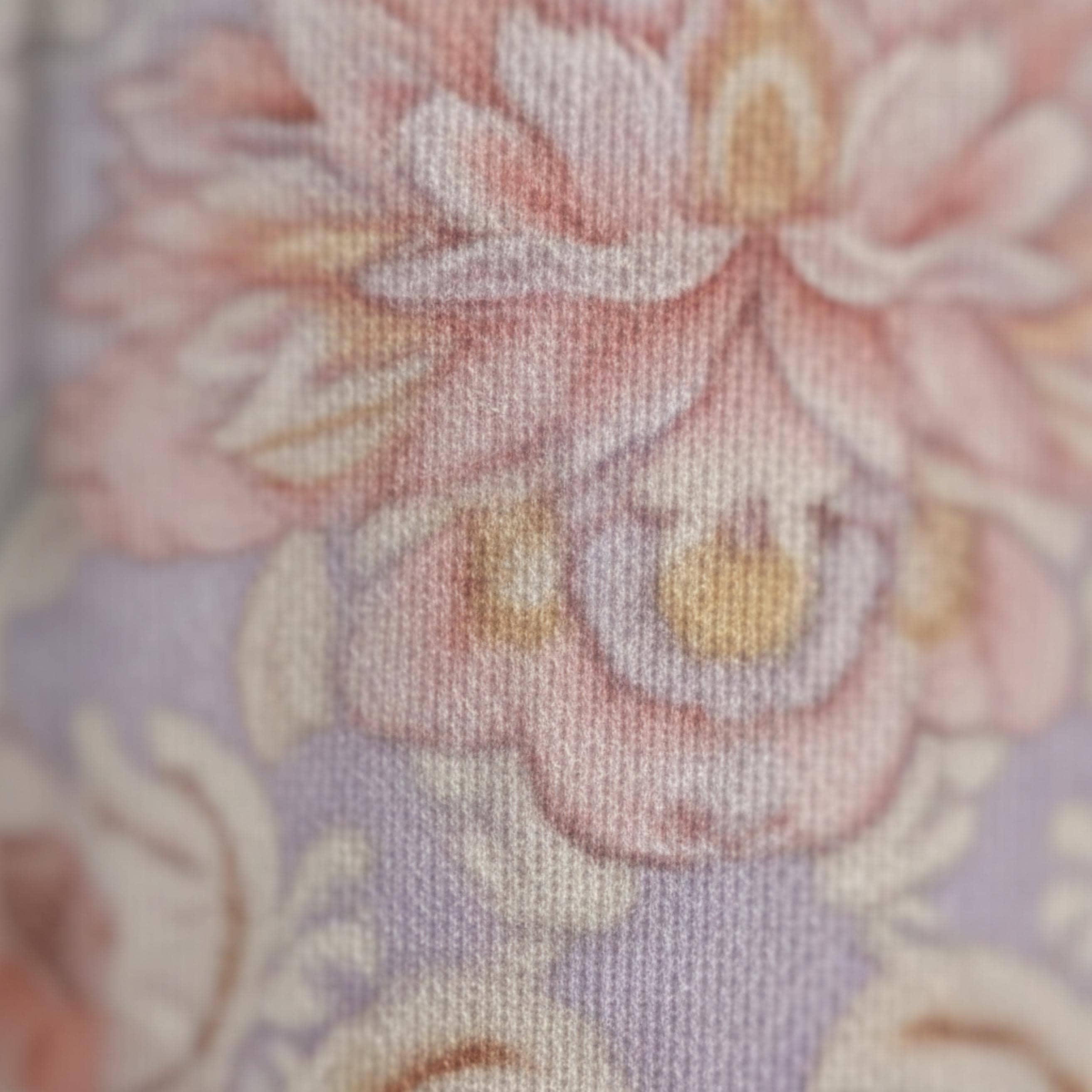 Pastel Baroque Floral Midi Dress | Romantic Garden Party Dress