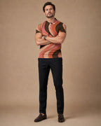 Men’s 70s Geometric Polo Shirt | Retro Resort Golf Polo