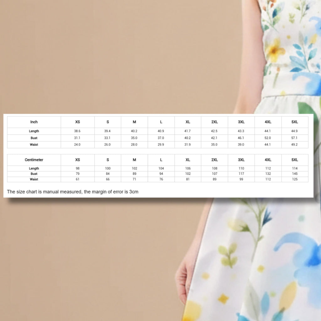 Watercolor Floral Halter Dress | Blue Yellow Skater Sundress