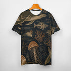 Marine Biology Cotton T-Shirt | Dark Ocean Jellyfish Tee