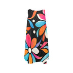 Black Floral A-Line Mini Dress | 60s Mod Pocket Dress