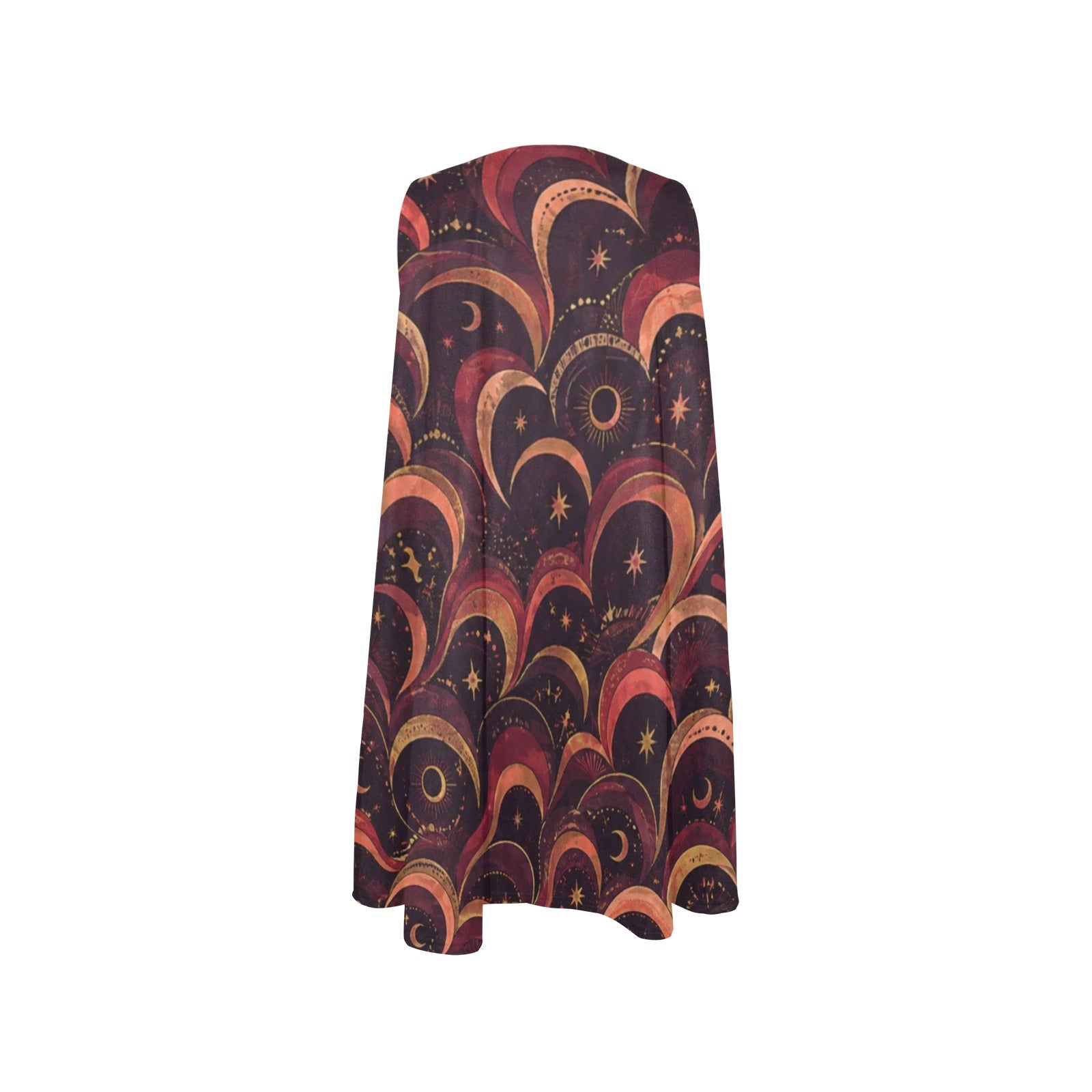 Retro Swirl A-Line Mini Dress with Pockets | 70s Wearable Art