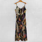 Stained Glass Halloween Slip Maxi Dress | Dark Art Strappy Dress