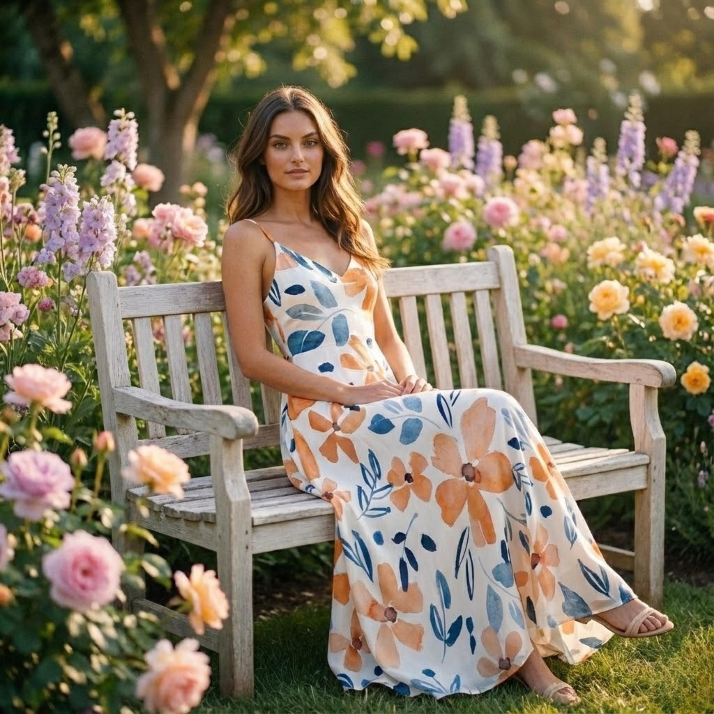 Boho Floral Maxi Sundress with Pockets | Sleeveless Vacation Dress