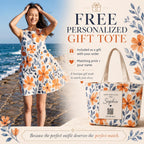 Retro Floral A-Line Mini Dress | 60s Pocket Vacation Dress