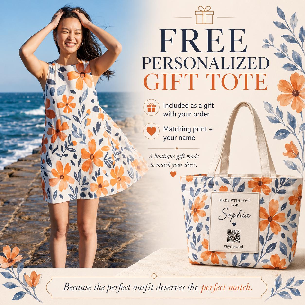 Retro Floral A-Line Mini Dress | 60s Pocket Vacation Dress