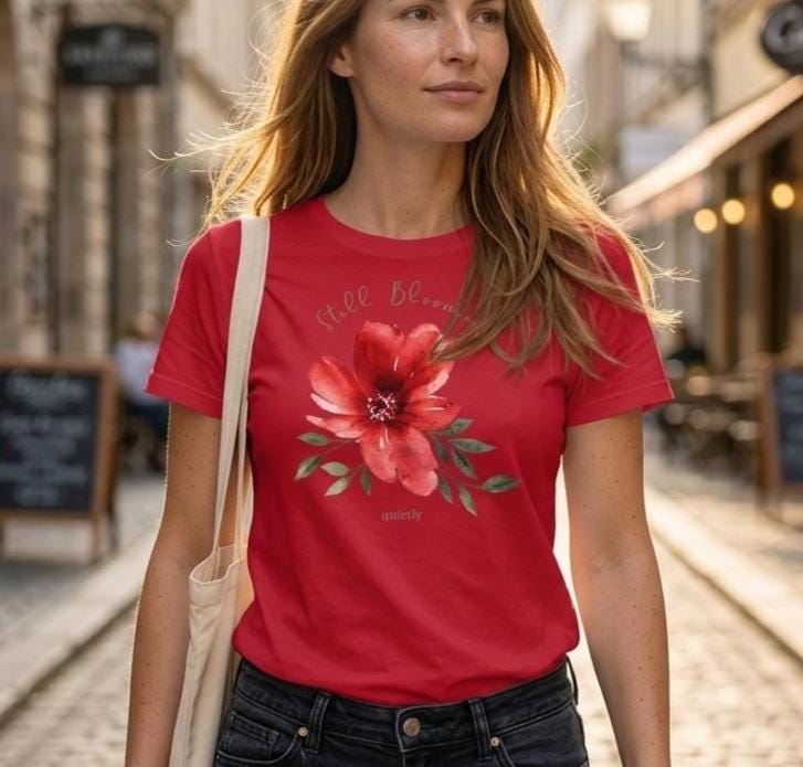 Still Blooming Botanical T-Shirt | 100% Cotton Flower Graphic Tee