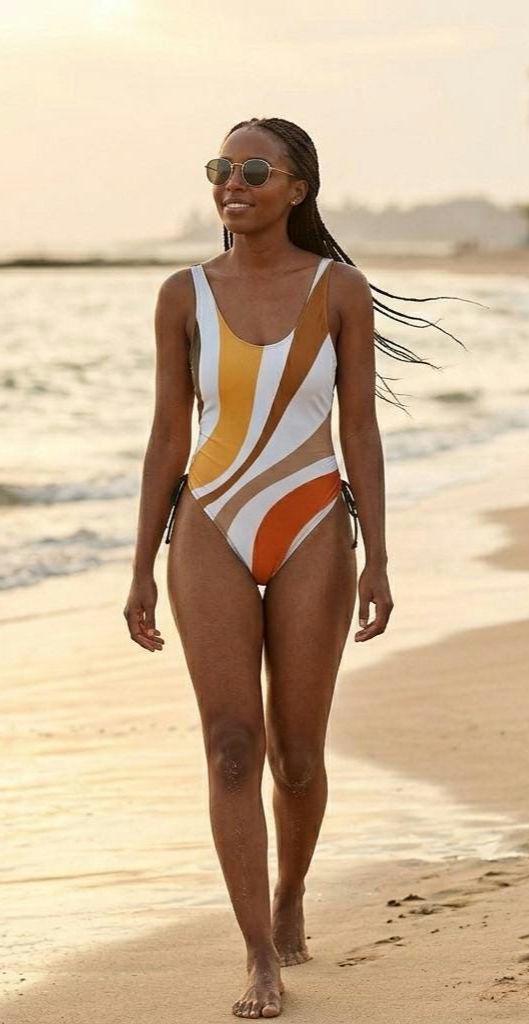 Retro Sculpting One-Piece Swimsuit | Tummy Control Resort Swimwear