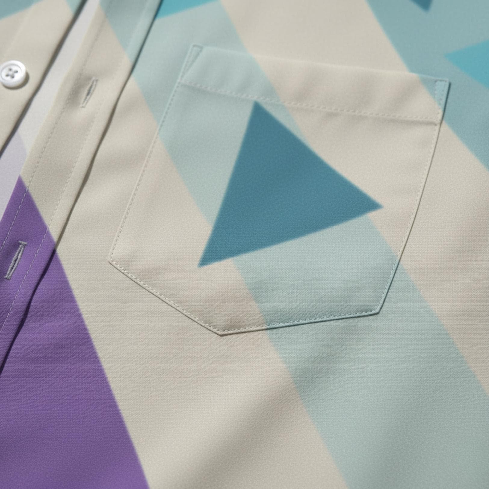 Oversized Geometric Patchwork Shirt | Retro Modern Streetwear Top