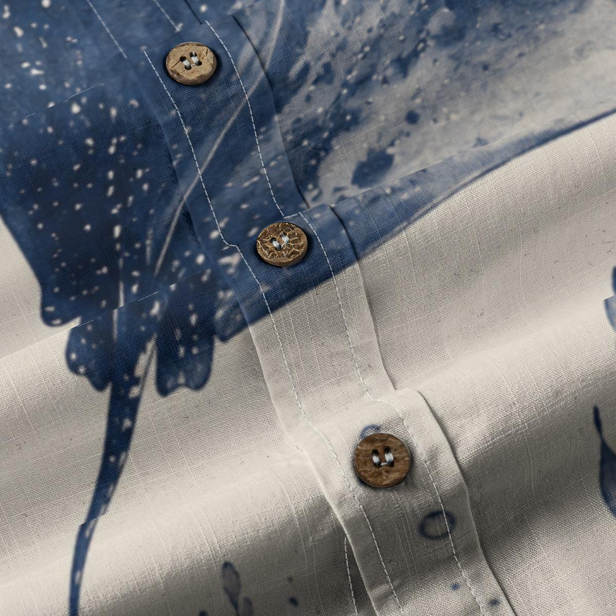 Men’s Manta Ray Cotton Shirt | Coastal Marine Resort Shirt